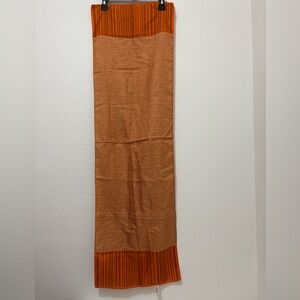Made in Italy Scarf Pure Silk Striped Dots Scarf orange Fall Autumn Lightweight